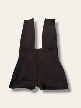 Assets Spanx Leggings Womens Black High Waist Shaping Suspender Support Tights